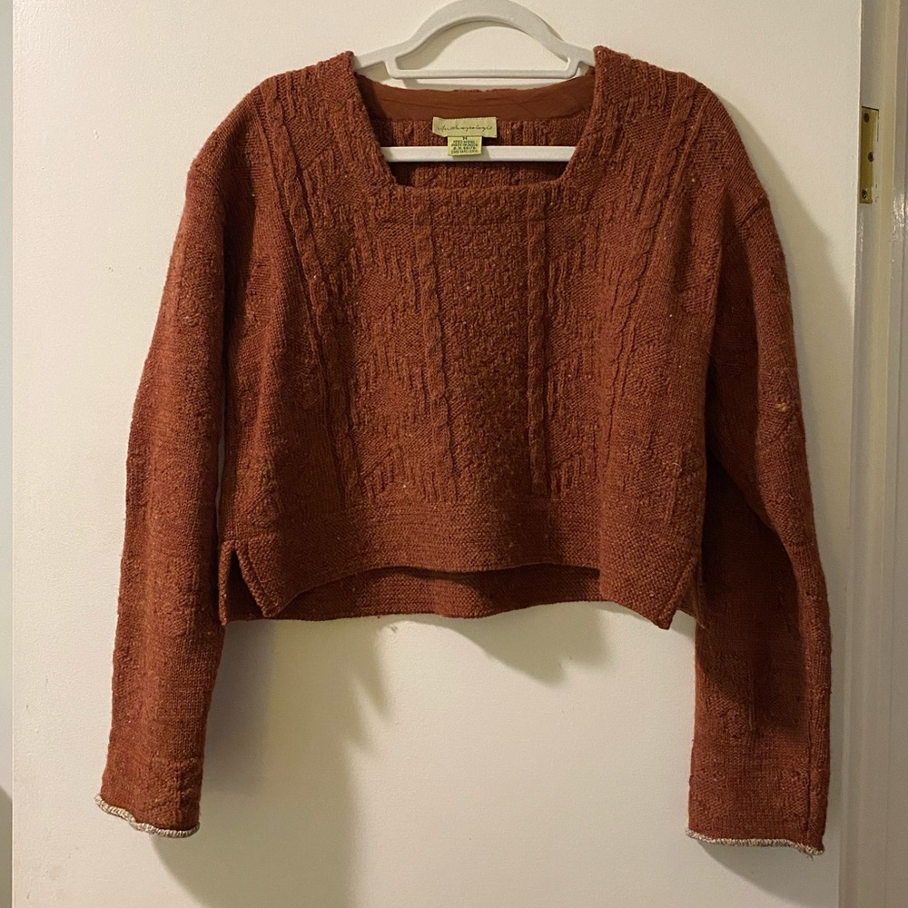 Anthropologie womens wool cropped sweater